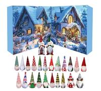 Christmas Countdown Calendar - 24-Day Gnome Countdown Calendar for Christmas,Collectible Display Ornament Winter Keepsake for Teens Adults Kids Family Friends Couples