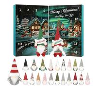 Christmas Countdown Calendar - 24-Day Plush Cute Ornament, Gnome Calendar for Countdown at Christmas, for Adults, Friends, Children, Teenagers, Mantle, Christmas Tree, Bedroom