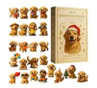 Christmas Countdown Calendar, 24 Days Advent, 2D Flat Holiday Decor with Cute Dog Design, Festive Advent Calendar for Classroom, Desk, Wall, Children, Teenagers, Awakening