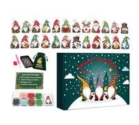 Christmas Countdown Calendar 24 Days Gnome Gem Painting Kit