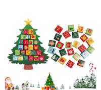 Christmas Countdown Calendar 24 - Days Pendant for The, Sleek, Advent Handmade Christmas Tree Decoration Winter Holiday, Party Home Wall | Multipurpose Outdoor Indoor Utility