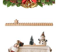 Christmas Countdown Calendar 24 Days Wooden Christmas Advent Tabletop Calendar With Removable Star Markers Chris-tmas Advent Ornament For Planners Event Organizers,45x4x3cm