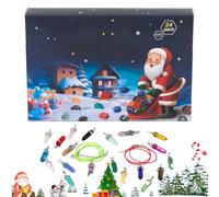 Christmas Countdown Calendar - 24 Doors 2025 Christmas Crystal Stones Pendant Set | Festive Decoration Collectable Piece Holiday Pendant for Girls - For Children Teenagers Girls Hello