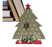 Christmas Countdown Calendar - 25x4.5x29.5cm Christmas Decorations Indoor, Farmhouse Tree Hanging Sign | Decorative Advnt Calendar | Holiday Home Party Countdown Display | Seasonal Festive Ornament Wi