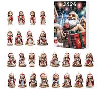 Christmas Countdown Calendar - 26 x 18 x 3 cm, 24 Days Holiday Jesus Pendant | Festive 2D Acrylic Ornament - For Party, Home, Wall, Holiday Meeting and Seasonal Display