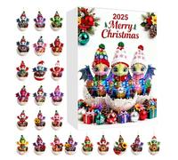 Christmas Countdown Calendar - 2D Acrylic Advent Decoration, 24 Days of Ornaments Countdown Christmas Dinosaur | for Children Family Friends Women Men