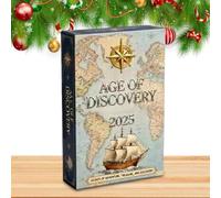 Christmas Countdown Calendar - 2D Acrylic Advent Decoration with Adventure Theme, 24 Day Christmas Countdown Ornaments, for Children Adults Boys Family Am