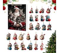 Christmas Countdown Calendar 2D Acrylic Cat Merry Christmas Decorations