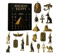 Christmas Countdown Calendar - 2D Acrylic Countdown Pendant - 24 Days Egypt Ornament 2025 | for Bookshelf Workplace Car Interior Cosmetic Table Christmas Tree