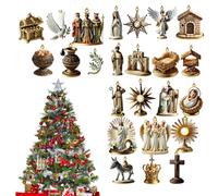 Christmas Countdown Calendar | 2D Acrylic Decor,Nativity Scene 24 Days Calendar | for Activities Holiday Festival Gathering Party Women Men Kids Family Adults