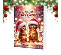 Christmas Countdown Calendar 2D Acrylic Monkey Car Ornament