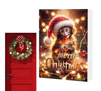 Christmas Countdown Calendar 2D Acrylic Monkey Collectible Ornament Decor