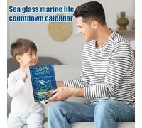 Christmas Countdown Calendar | 2D Acrylic Ornament | 24 Days Sea Animals Christmas 2025 | for Tree Development Children Family Fun Activity Teenagers Girls
