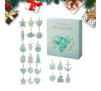 Christmas Countdown Calendar - 2D Acrylic Party Guest Gift Home Decoration Friendship Sea Glass for the Year 2025, for Friends, Home, Party, Kitchen