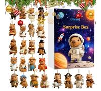 Christmas Countdown Calendar - Acrylic 11.02 X 6.3 X 1.18 Inch | 2D Holiday Decorations, Capybara 24 Day Christmas Ornament | Decor Garden Tree Door Handle Backpack