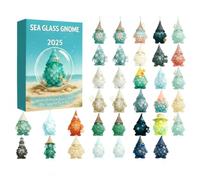 Christmas Countdown Calendar Advent 2025, 24 Days Sea Glass Mesh christmas, 2D Acrylic Christmas Decorations for Tree, Family, Teens, Girls, Kids