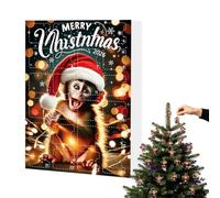 Christmas Countdown Calendar Advent 2D Acrylic Monkey Car Toy Figurine