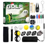 Christmas Countdown Calendar - Anticipation Building Design, Advent Gift, 24 Days Golf Accessories | ABS Metal Rubber Collection For Men Who Love