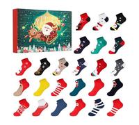 Christmas Countdown Calendar - Christmas Countdown Funny 24 Days | Cute Printed Festive Socks Calendar,For Teens Men Women Family Friends For Stocking Fillers Holidays
