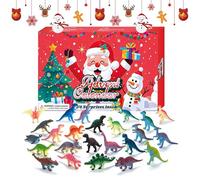 Christmas Countdown Calendar - Collectible Animal Keepsake | 24-Day Countdown Calendar with Dinosaur Figurines | for to Teens Boys Girls Mantel Shelf Nights
