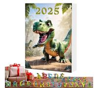 Christmas Countdown Calendar, Countdown To Christmas, 24 Boxes Ornament Pendant Alphabet Dinosaur Themed 2D Acrylic for Women Men Children Girls Stocking Stuffers Holiday