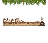 Christmas Countdown Calendar | Countdown to Christmas Wooden Calendar,Detailed Craft Wooden Decorations for Bookshelf Kids Girls Boys Desktop Mantel Holiday Windowsill