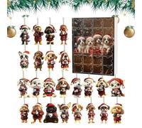 Christmas Countdown Calendar - Cute 2025 24 Days 2D Interior Decoration | Decorative Christmas Advent Calendar Toys - For Bag Keychain Wall Entrance Bedroom Window Door Car Kitchen Party