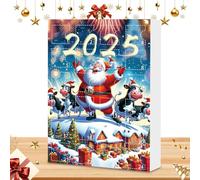 Christmas Countdown Calendar, Cute Calendars with 24 Cattle Toys - Christmas Decorations Toy figures for holiday colors remain alive over time, with a