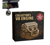 Christmas Countdown Calendar Decor - 2D Engine Shaped Holiday Decoration - Christmas Countdown Decoration with 24 Engine Ornaments,for Car Fans Adults Family Dad