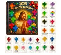 Christmas Countdown Calendar Decoration - 2D Acrylic Advent Decoration | 24 Days Christmas Countdown Calendar with Bible Verses - For Women and Men Mothers and Dads Family Friends