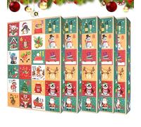 Christmas Countdown Calendar - Empty, Reusable Pack of 5 Advent Boxes, 24-Day Holiday Calendar for Family Activities, Gatherings, Festival Parties | For Adults, Children, Men, Women