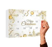 Christmas Countdown Calendar - Festive Jewelry Advent, Holiday Accessory Set | 24-Day Surprise Charm Collection, Elegant Necklace Bracelet Earrings Variety, Daily Gift Experience with Winter Celebrati