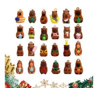 Christmas Countdown Calendar, Figures Ornaments Decoration, Days Capybara Ornaments Christmas Countdown Calendar | For Entrance Area Living Room Bedroom Doors Fireplace Kitchen Holidays