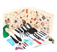 Christmas Countdown Calendar - Garden Set 'Advent Shovels, Small Holiday Count Calendar | For Watering Planting Outdoor Yard Walkway Short