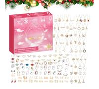 Christmas Countdown Calendar Holiday Advent Charm 24 Days Christmas Countdown Jewelry Set for Adults Family Friends Girls Teens Women Sister