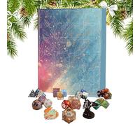 Christmas Countdown Calendar | Holiday-Themed Dice 24 Days - Festive Ornament Joyful Props for Festival Activities Game Party Gathering Playroom