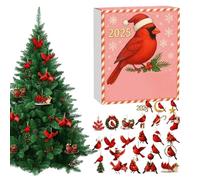 Christmas Countdown Calendar - Interactive Holiday Decoration, , Acrylic 2D Birds Hanging Decorations | For Kids Adults, Bird Lovers, Home Decor, Window Shelf, Branch, Car, B