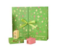 Christmas Countdown Calendar Package Wrap 2025, 24 Days Christmas Advent Calendars Empty Boxes To Fill Yourself, 24 Grids Fillable Surprise Gift Cardboard Number Boxes For Kids, Adults Party Favors