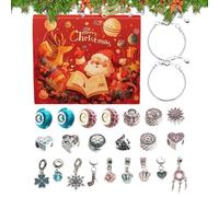 Christmas Countdown Calendar | Pendant Earrings Charm Bracelets - Christmas Jewelry 24 Day | for Halloween Seasonal Holiday Thanksgiving Valentines Teens Adults Kids