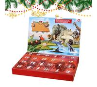 Christmas Countdown Calendar - Realistic Table 24 Day,Countdown Calendar With Animal Figures,For Desk Book Shelves Kids Youth Bedside Table