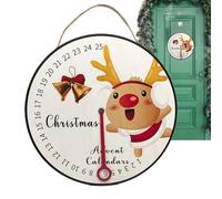 Christmas Countdown Calendar Sign, Countdown to Christmas Wall Sign, Advent Countdown Wooden Sign Wandation - Countdown Clock, Seasonal, Tree Mounting Sign for Dorm, Living Room