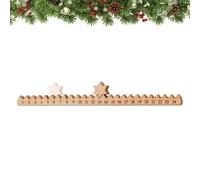 Christmas Countdown Calendar Wooden Star 2025, 24 Days Christmas Calendar with Removable Star Markings, Christmas Decoration Wood, Home Decoration Christmas Advent Decoration