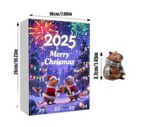 Christmas Countdown - Capybara Ornament 2D Acrylic, 24 Days Calendar Ornament, Lightweight Design, Easy Display Feature, Top Holiday Decoration for Kids Teens Adults Home Seasonal Thanksgiving