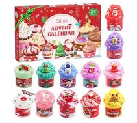 Christmas Countdown | Christmas Mud Calendar 24 Days - Accessory Accessory Mucus Singers for Fixed Day Toys Fun for Kids Creativity for Ragaz