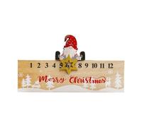 Christmas Countdown Decor - Sliding Sleigh Gnome Ornament for Holiday Fun, Wooden Advent Countdown with Festive Design, Decorative Accessory for Winter Festival, Home, Dorm, Apartment, Bedroom
