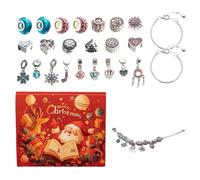 Christmas Countdown | Earrings Charm Bracelets Pendant - 24 Day Christmas Necklace Set,for Halloween Seasonal Holiday Thanksgiving Valentines Teens Adults Kids