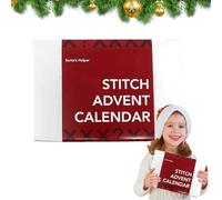 Christmas Countdown Embroidery Kit, 24 Days Advent Calendar, Embroidery Craft Supplies for Beginners and Craft Lovers