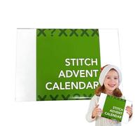 Christmas Countdown Embroidery Kit, Christmas Embroidery Countdown Calendar | 24 Days Countdown Calendar,Christmas Embroidery Kit for Home Decor, Embroidery Supplies