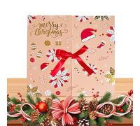 Christmas Countdown Empty Boxes,24-Day Seasonal Ornament,Empty Countdown Box to Fill - for Men Women College Students Small Toys Candy Chocolate Nougat Jewelry