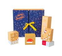 Christmas Countdown Empty Boxes, Creative Sharing Solution, 33.5x30.5x8cm, Christmas Countdown Box, Holiday Countdowns Boxes, Fillable Festive Design, For Chocolate Candy Toys
